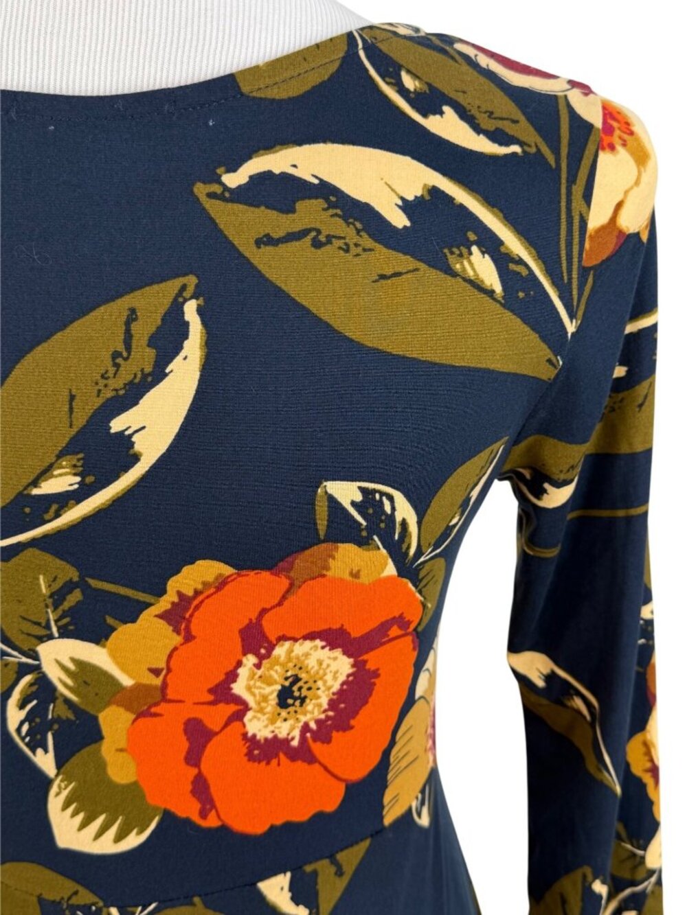 Altar'd State Navy Moody Floral Faux Wrap Dress S| Pin-Up Boho Cottagecore Indie - Picture 10 of 16